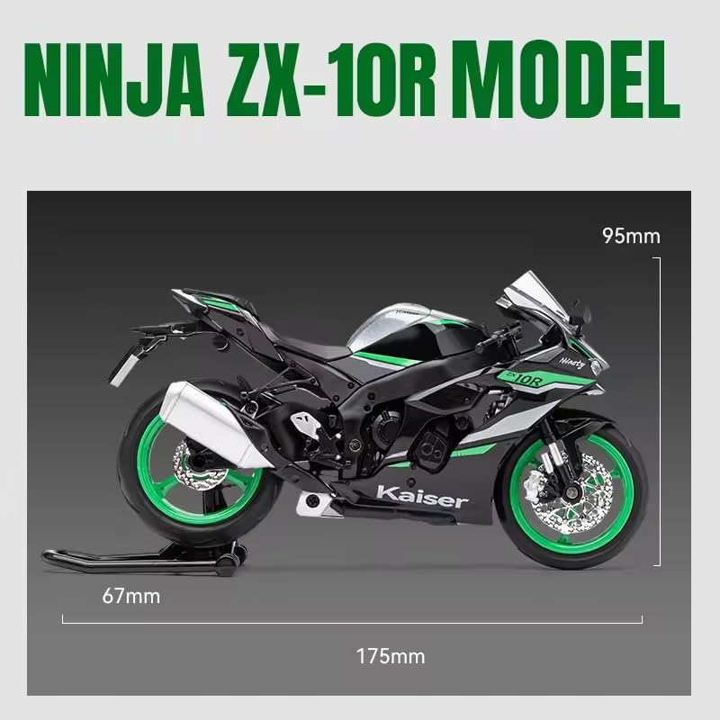 TOYRENTTO 1:12 Scale Ninja ZX-10R Style Diecast Motorcycle Model