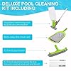 Sepetrel Deluxe Swimming Pool Cleaning Kit with Spa Jet Vacuum Cleaner,Brush, Semi-deep Skimmer Net & Adjustable 57.5-inch Pole,Ideal for Cleaning Above Ground,Inflatable Pools