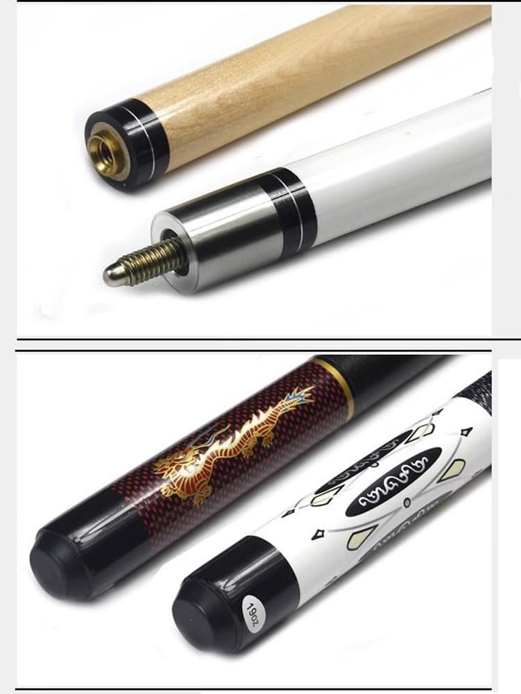 YRU 145cm Billard Queue 13 mm Spitze, 1/2 Joint handgemacht Ahorn Shaft Amerikanischer Billard-Pool-Queue-Stick Mit Queue-Koffer