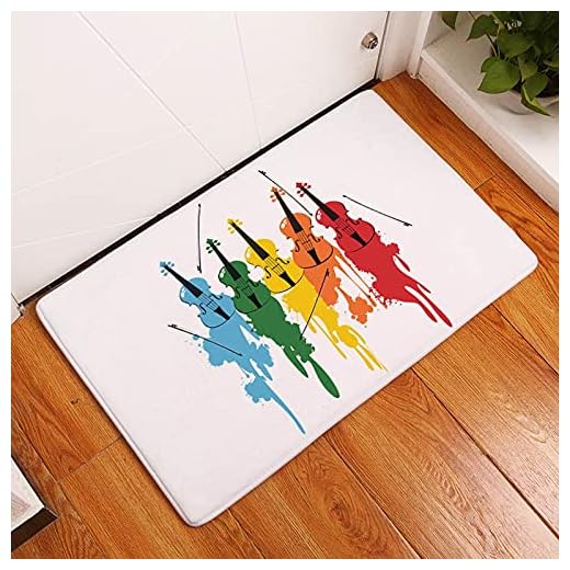 OPLJ Alfombra de Suelo Impresa con Notas de rima Musical para Sala de Estar, baño, Cocina, Entrada, Felpudo Antideslizante A1 50x80cm
