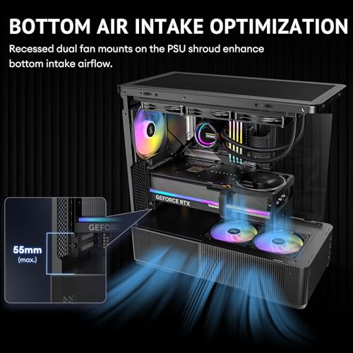 Image of Antec C6 Curve ARGB Mid-Tower ATX PC Case, 3 ARGB PWM Fans