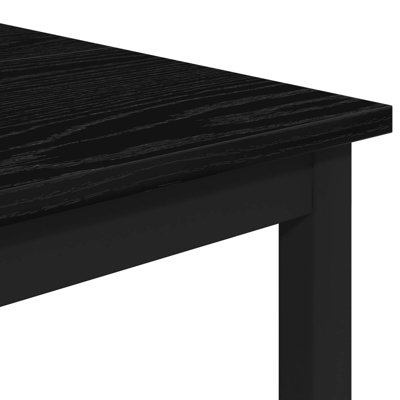 Homgoday Mesa de Bar Moderna Rectangular Estructura de Acero galvanizado y Tablero de Madera Color Roble Negro Patas Ajustables 52x52x110 cm para Interiores