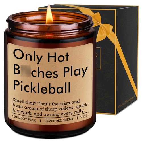 LEADO Vela, regalos de pickleball para mujeres y hombres, regalos divertidos de Navidad 2025, regalos de cumpleaños para los amantes del pickleball, jugadores, regalo de bola de pepinillo para mamá
