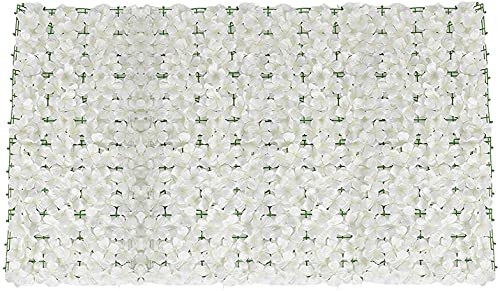 llxyzrzbhd Pantalla De Cerca De Privacidad Valla De Privacidad Artificial Paneles de seto de Flor de Hoja de Hiedra Seto de Madera Enrejado retráctil Valla de Flores Rollo de cribado 827(Color:White;