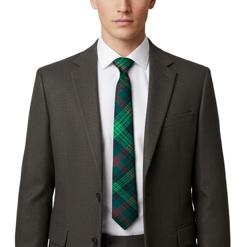 Braw Clans Tartans Men's Ross Hunting Ancient Tartan Tie - Classic Neckties For - Business, Wedding & Formal Wear - Scottish Tartan