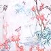 Sunny Fashion Girls Dress Plum Blossom Pearl Button Slit 3/4 Sleeves Back Bow Chinese Party Size 6