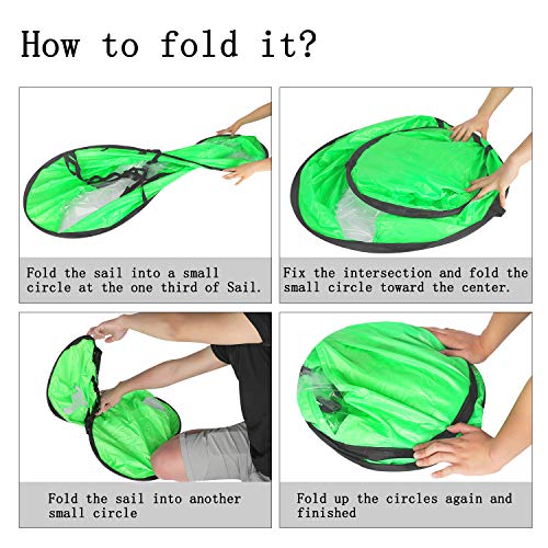 image for Mexidi 42 inches Foldable Kayak Downwind Kit,Paddle Board Sail Sup Pad