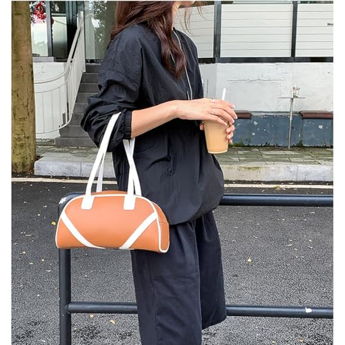 Sac à main tendance en cuir PU patchwork bicolore femme - 6