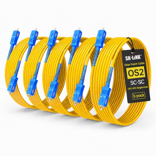 OS2 LSZH SC-SC UPC Fiber Optic Cord 3m/10ft 5-Pack