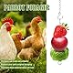 2 Stück Hühner Futterautomat zum Aufhängen, Hühner Zubehör Spielzeug Obstgabel Aus Edelstahl für Huhn mit Häkchen Futterautomat für Hühnergemüsespieß Vogelgemüsespieß