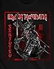 Iron Maiden T Shirt Senjutsu Cover Distressed Red Official Mens Black XXL #2