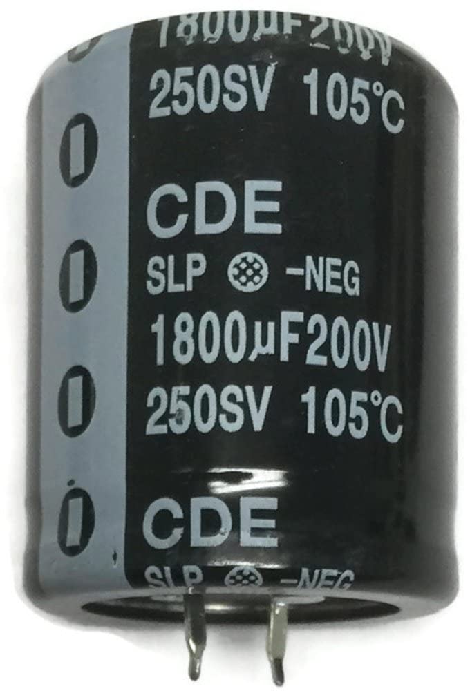 Cornell Dubilier Electronics 10999 1800uF 200V Aluminum Radial Electrolytic Capacitor, Pack of 1