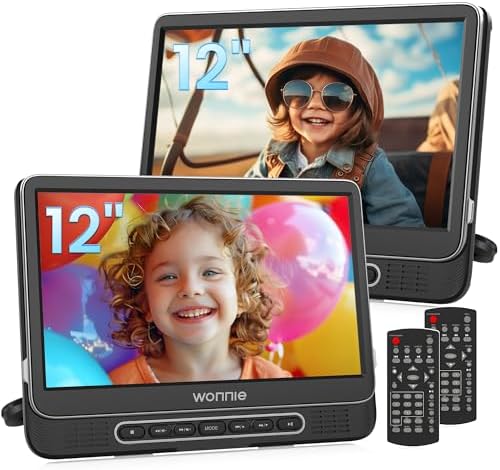 WONNIE 12" Dual Car DVD Players Portable DVD Players for Car Head...