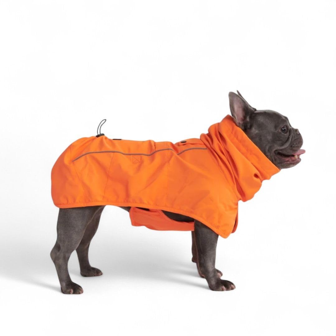 Spark Paws Dog Raincoat - Waterproof Rain Jacket w/Hood, Full Coverage