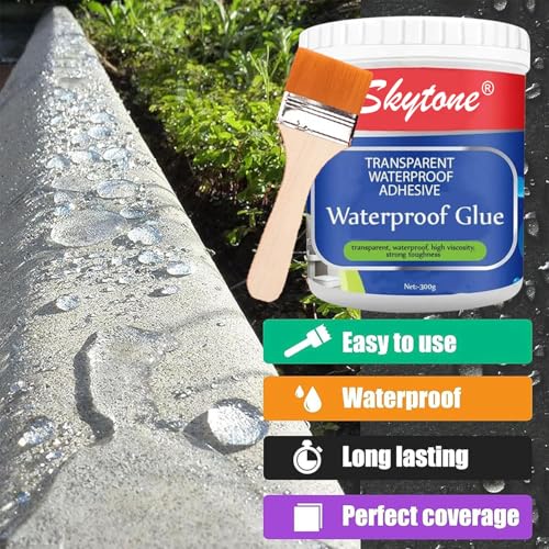 Image of SKYTONE Epoxy Rasin For Waterproofing (Pack Of 1), Transparent Waterproof Glue, Roof Waterproofing, Waterproof Coating, Water Proof Glue, Crack Seal, Wall Solution (Pack Of 2)