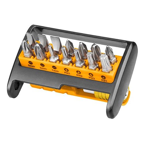 Set Con 15 Inserti Assortiti Tascabile Ingco PH1 PH2 PH3 PZ1 PZ2 PZ3 T10 T15 T20 T25 T30
