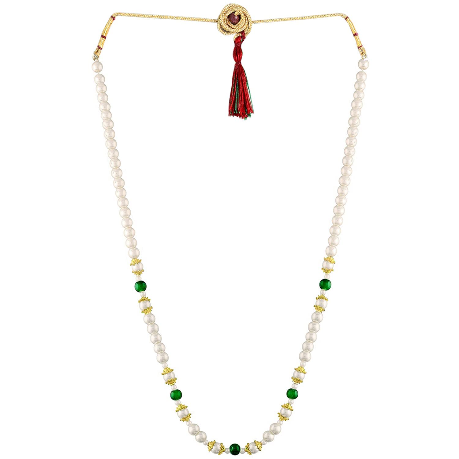 I Jewels Single Layered Traditional Gold Plated Dulha Moti Mala with Beads Maharaja Haar/Groom Necklace for Men (MLP38G) (B09F9DY1N2) Amazon Price History, Amazon Price Tracker
