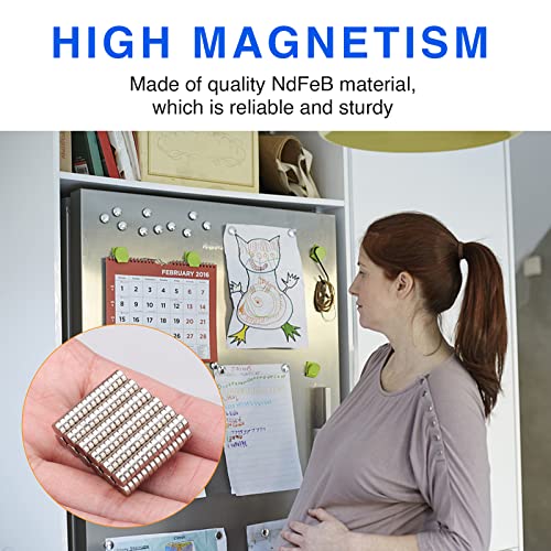 Image of TRYMAG 160Pcs Refrigerator Magnets, 6x3mm Small Round Rare Earth, Multi-Use Disc Tiny Neodymium Magnets for Fridge, Premium Cylinder Office for Whiteboard, Crafts, Nail Cutter