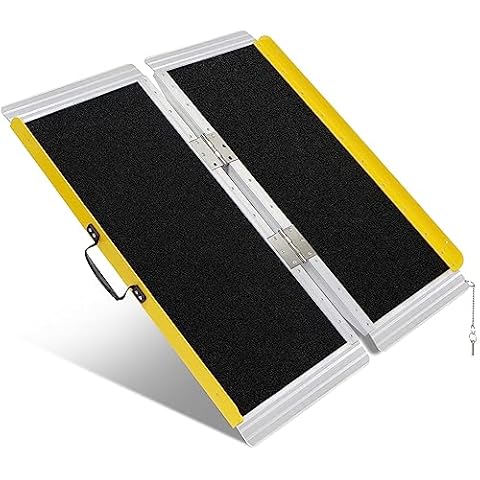 Portable Wheelchair Ramp 3FT, 36" L x 31.5" W Folding Wheelchair Ramps, 800 LBS Capacity Handicap Ramp with Non-Slip Surface, Wheelchair Ramps for Home, Steps, Stairs, Doorways, Curbs Cover