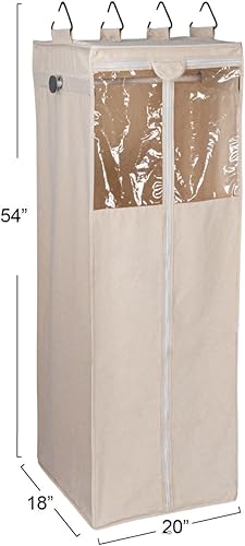 Miniatura 3 de Household Essentials Cedarline - Armario colgante de lona de algodón resistente, transpirable, versátil, natural