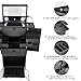 BYOOTIQUE Black Rolling Makeup Case Trolley Lockable with Mirror Light Pro Large Cosmetic for Artists Hair Stylist Barber Organized