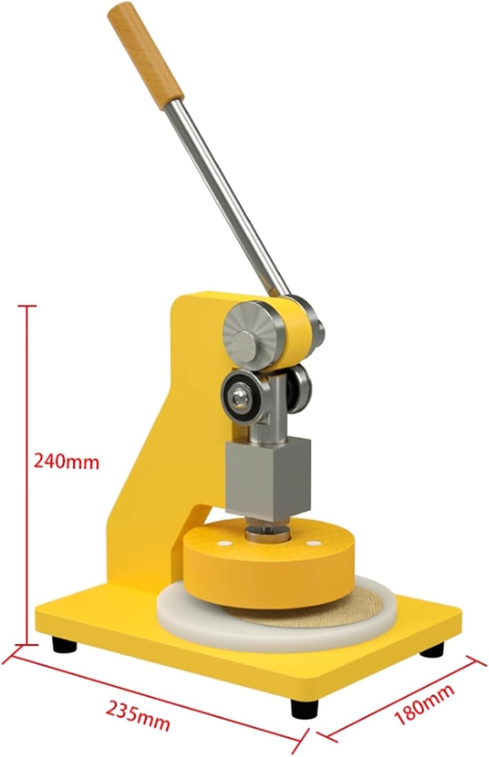 Manual Fabric Sampling Knife, Textile Carpet Gram Instrument, Circle Sampler Cutter100cm², Textile Carpet Gram Instrument, Hand Pressure Round Cloth Sample Cutter, for Leather, Paper(White)