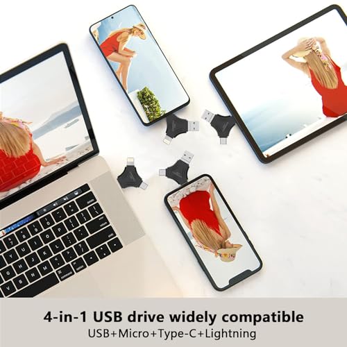 Clé USB multi-interface en alliage triangulaire premium 64Go transfert rapide pour iPad et PC - 2