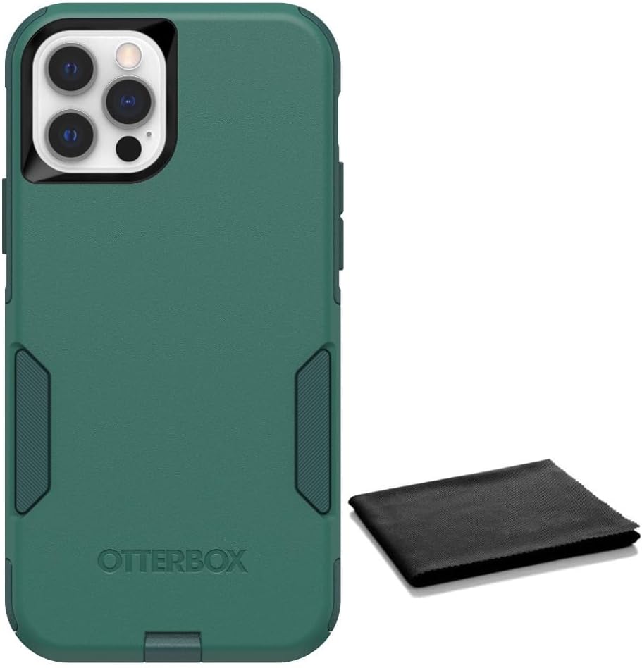OtterBox iPhone 12 & iPhone 12 Pro (Only) - Commuter Series Case - Get Your Greens - with Cleaning Cloth - Slim & Tough - Pocket-Friendly - with Port Protection - Non-Retail Packaging