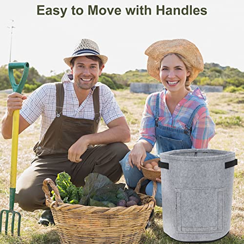 Dicandle 4 Pack 10 Gallon Potato Growing Bags With Flap, Breathable & Durable, Nonwoven Fabric, Ideal For Indoor/Outdoor Use thumb #4