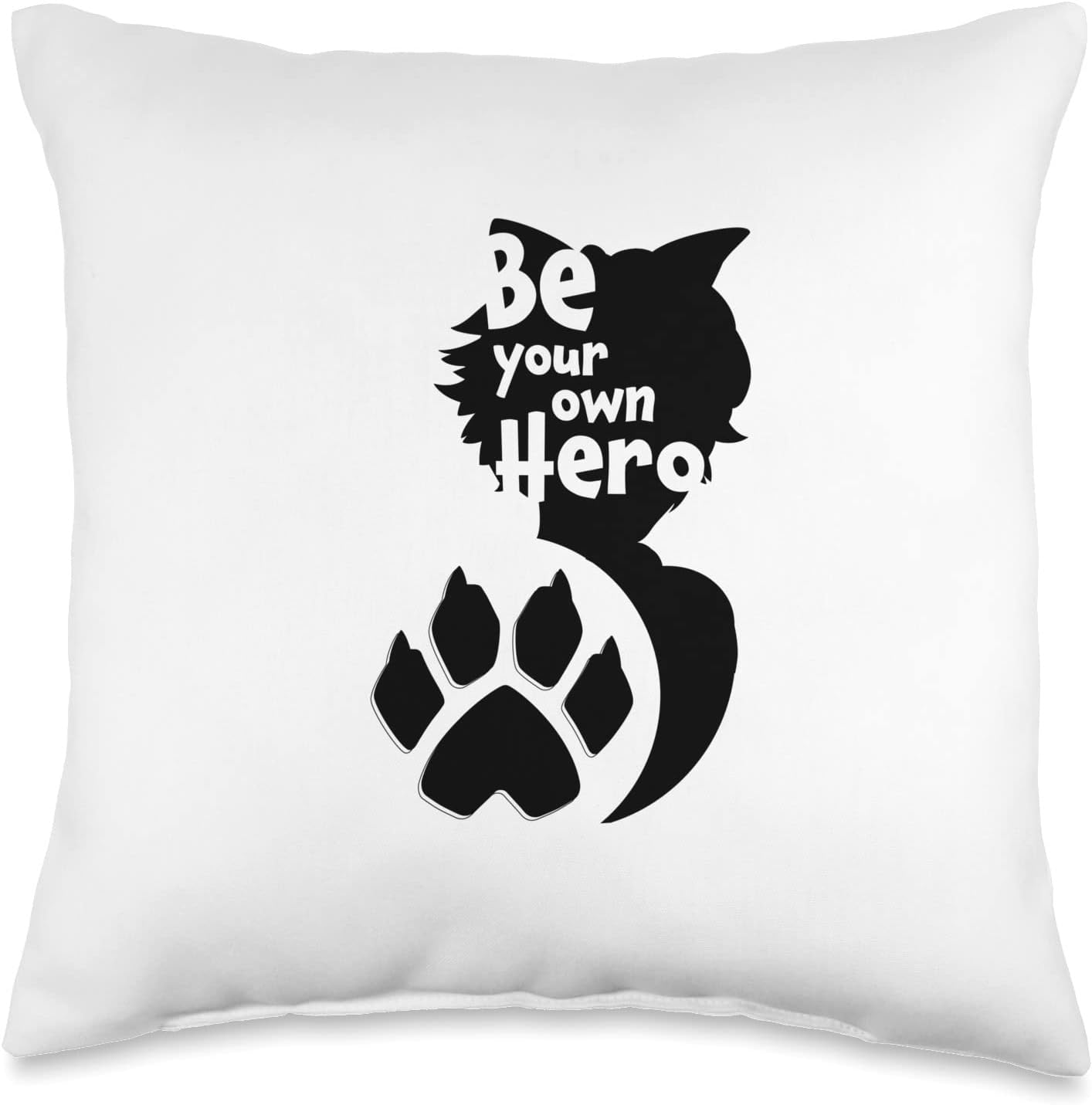 Miraculous Ladybug Silhouette Cat Noir own Hero Throw Pillow