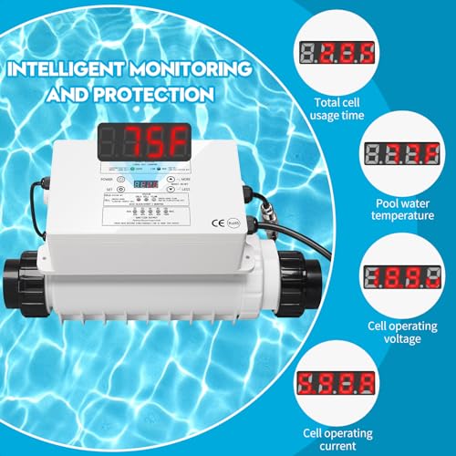 Salt Chlorine Generator, Westaho Pool Salt System for Inground Pools Up to 35,000 Gallons, USA Titanium Cell, Creating a Healthy and Comfortable Swimming Pool