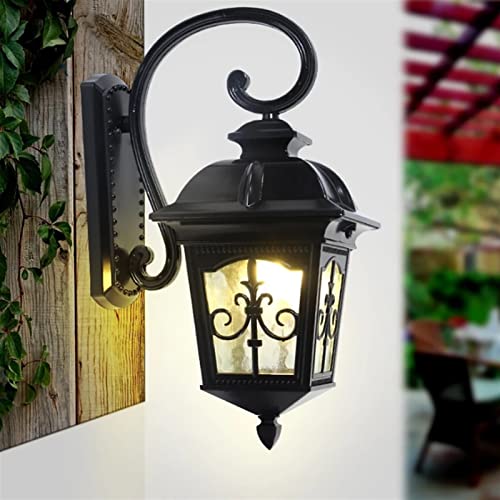 Applique murale extérieure vintage noire luminaire étanche de rue