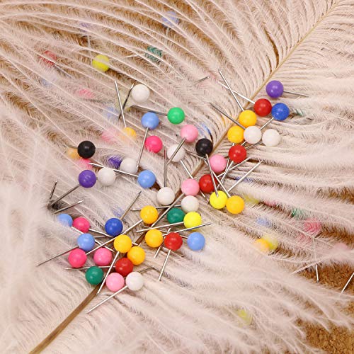 Tupalizy 1/8 Inch Small Round Ball Head Decorative Push Pins Map Thumb Tacks For Travel Map Art Picture Photo Canvas Bulletin Cork Board Wall Diy Craft Home School Office Use, 100Pcs(Multicolor) #TOP1