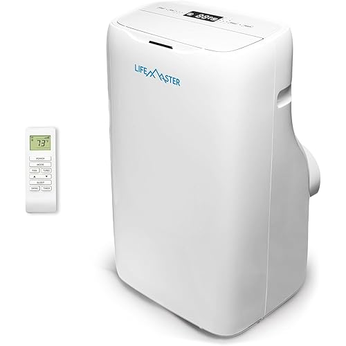 Lifemaster 14,000 BTU Dual Hose Portable Air Conditioner for 600 square feet rooms with 3 Operation Modes Dehumidifier, Cooling, and Fan, Suitable for Home, Office, School, & Business Rooms