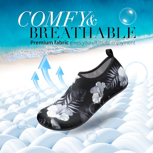 Image of Homitem Water Shoes for Women Men Aqua Socks Swim Beach Pool River Slip-On Barefoot Quick-Dry Vacation Cruise Essentials Accessories for Yoga Kayak Sports