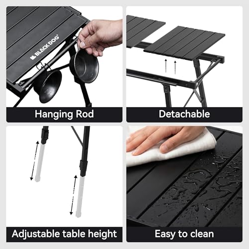 BLACKDOG Mesa de Camping Plegable, Mesa IGT Portátil con Altura Ajustable miniatura 5