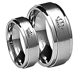 Blowin His Queen Silver Stainless Steel Wedding Band Anniversary Engagement Promise Ring 6mm (Her Size 7)