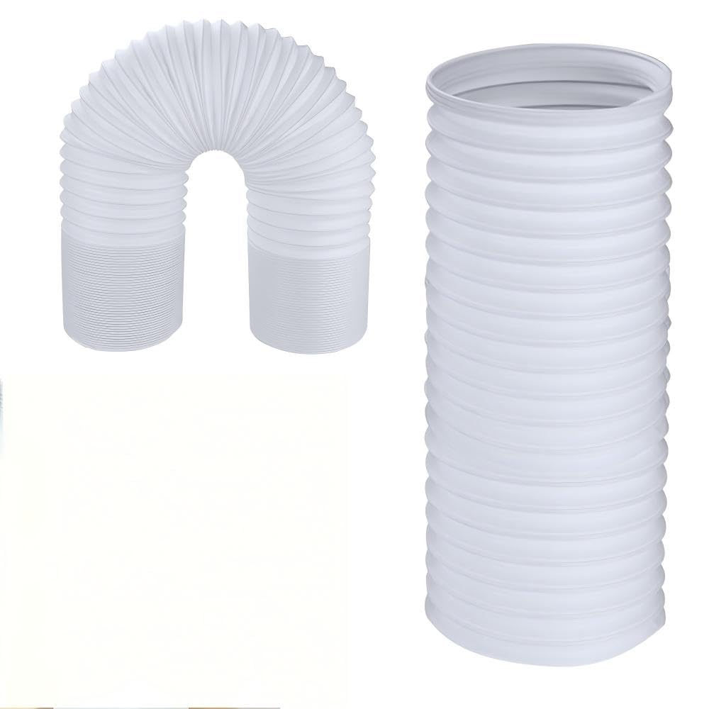 Tuyau d'évacuation d'air en PVC flexible de 2m pour climatiseur mobile de salon ou bureau