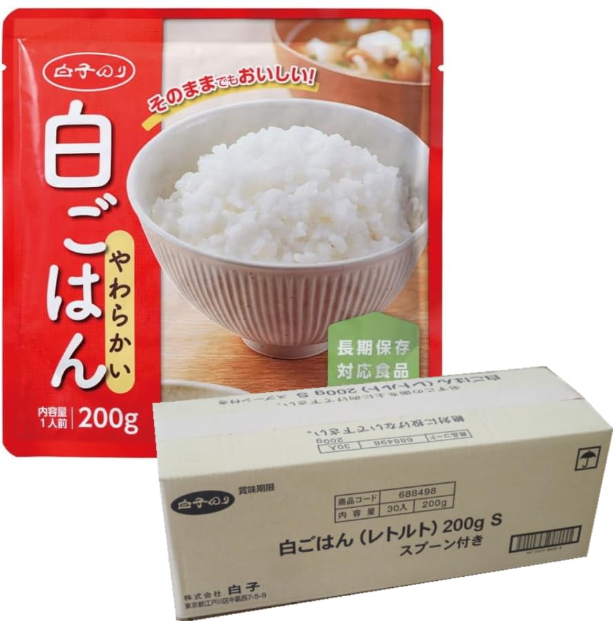 Amazon | 白子のり 調理不要で食べられる白ごはん スプーン付き 30袋入