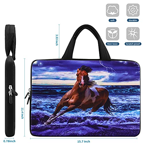 iColor 14 15 15.4 15.6 inch Laptop Handle Bag Computer Protect Case Pouch Holder Notebook Sleeve Neoprene Cover Soft Carring Case for MacBook Dell Lenovo Toshiba HP Chromebook ASUS Acer Horse ICB-04