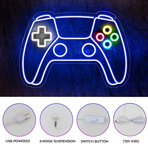 Ethereal Lomoer Gamer Neon Sign, Gamepad Shaped Led Neon Sign For Gamer Room Decor thumb #3