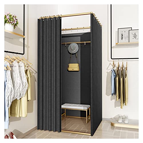 Cortina divisoria para probadores de tiendas de ropa modulares y probadores móviles 80x80
