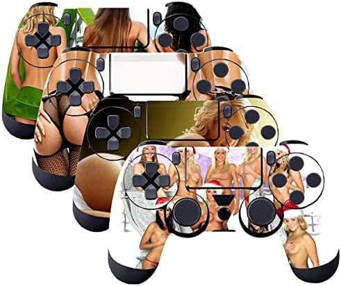 SubClap 4 Packs PS4 Controller Skin, Vinyl Decal Sticker Cover for Sony PlayStation 4 DualShock 4 Wireless Controller (Sexy Beauty)