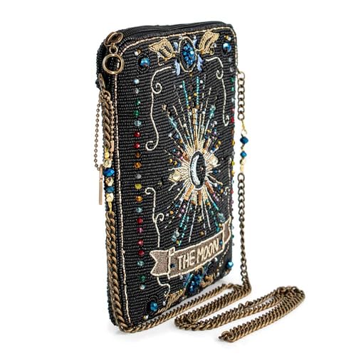 Mary Frances Moonstruck Beaded Mini Crossbody Bag Novelty Evening Clutch Purse, Black3