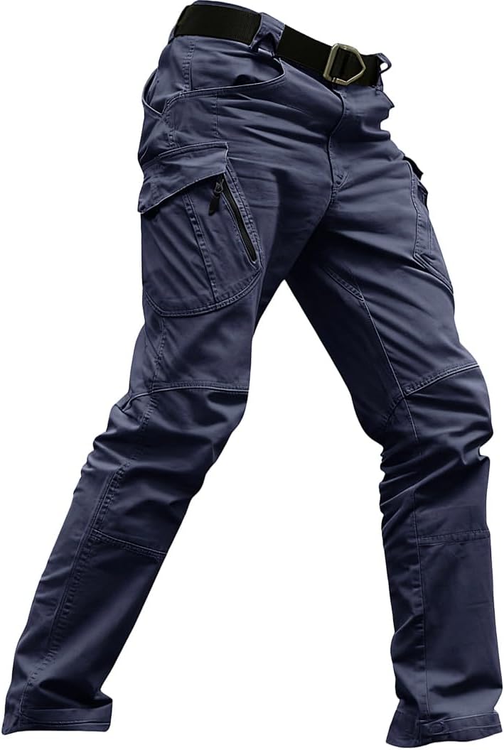 Men's Tactical Pants Water Resistant Cargo Ripstop Pants Lightweight Outdoor EDC Hiking Work