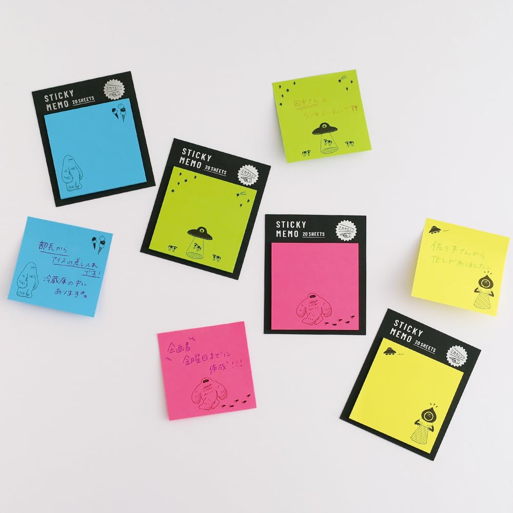 Amazon.co.jp: グリーンフラッシュ ミカクニン 蛍光ふせん UFO MN-006