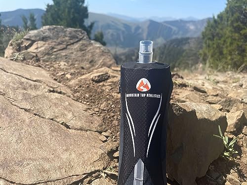 Mountain Top Athletics Handheld Collapsible Water Bottle For Running, Cycling, Travel And Backpacking - 500 Ml, Foldable, Portable, Easy To Use Design With Storage Compartment #TOP2