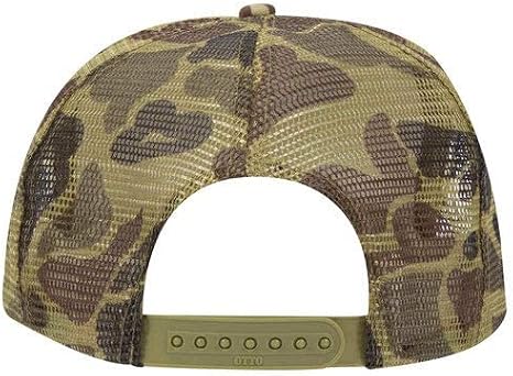 Product of Ottocap Camouflage Polyester Foam Front Five Panel High Crown Mesh Back Trucker Hat -Grn/Lt.Lonb/Grn