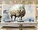 Produktbild LONGYUCHEN Benutzerdefinierte 3D Seide Wandbild Tiermuster Tragen Schaffell Wolf Geeignet Für Wohnzimmer Schlafzimmer Hotel Café Wohnkultur Wandbild,160Cm(H)×250Cm(W)