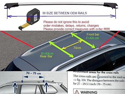 Aerodinamica Alluminio Bloccabile Barre Portatutto...
